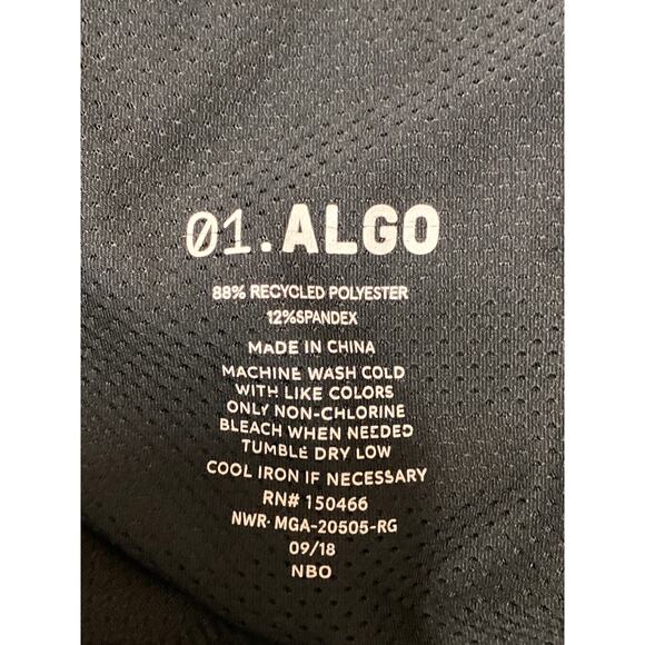 01. Algo Men's Dark Gray High Rise Tapered Leg Performance Joggers Sweatpants M - Picture 5 of 5